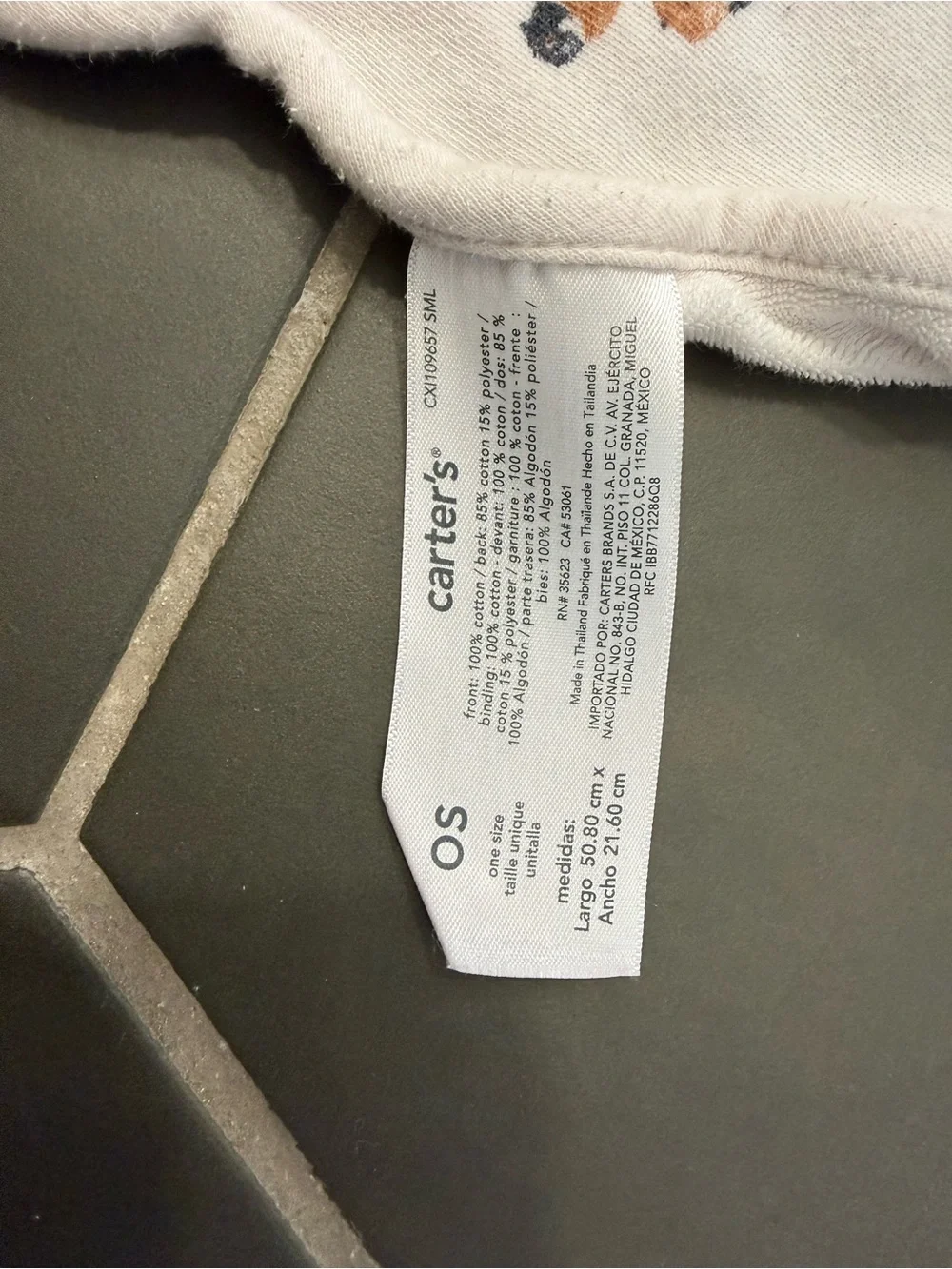 Carter’s 100% Cotton Burp Cloth
